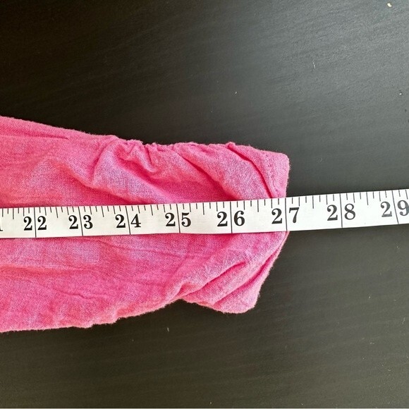 Free People pink tight-fitting cropped blouse Size M - Picture 9 of 10